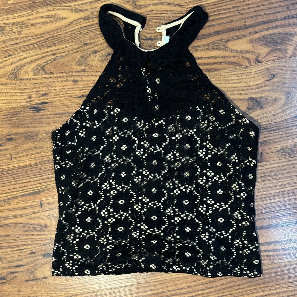🌚 Women’s Kimchi Blue Black Sleeveless Button Up Collared Shirt 🌚